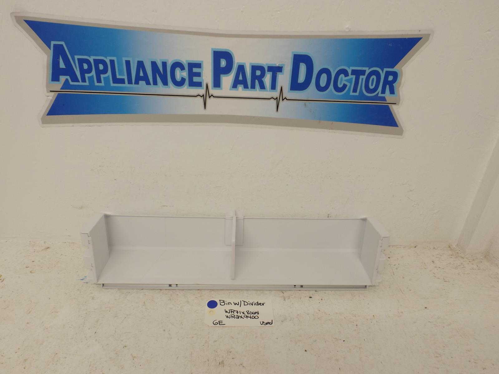GE Refrigerator WR71X8064 WR2X9400 Bin w/Divider Used GE Refrigerator WR71X8064 WR2X9400 Bin w/Divider Used